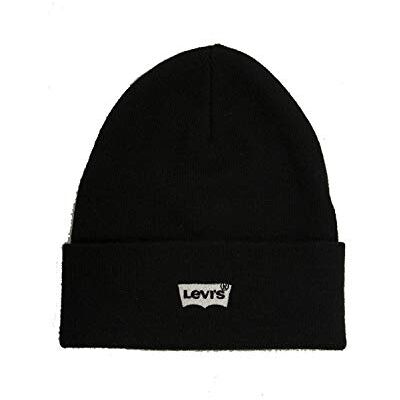 Levi's Batwing broderad slouc-mössa för män, Svart (vanlig svart 59), en storlek Levi's Batwing broderad slouc-mössa för män, Svart (vanlig svart 59), en storlek