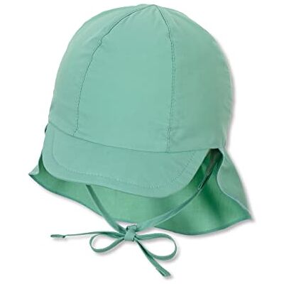Sterntaler Unisex barn toppmössa med nackskydd med band och infällbara öronlappar solhatt, Medelgrön, 47 Sterntaler Unisex barn toppmössa med nackskydd med band och infällbara öronlappar solhatt, Medelgrön, 47