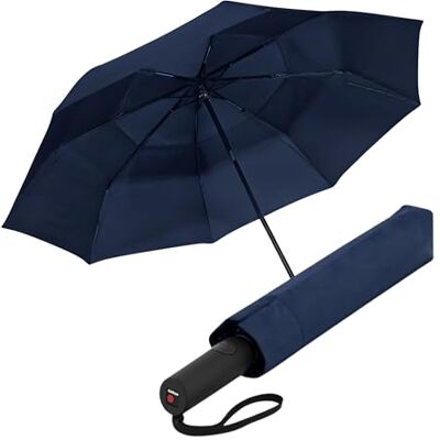 Knirps A.405 XXL Duomatic paraply, ventilerat, automatisk öppning och stängning – kompakt, vindtätt paraply för regn – reseparaply för vuxna – 126 cm diameter, infällbart, marinblå, Compact Knirps A.405 XXL Duomatic paraply, ventilerat, automatisk öppning och stängning – kompakt, vindtätt paraply för regn – reseparaply för vuxna – 126 cm diameter, infällbart, marinblå, Compact