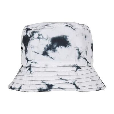 Flexfit Unisex batik dye vändbar hink hatt hatt, svart/vit, en storlek Flexfit Unisex batik dye vändbar hink hatt hatt, svart/vit, en storlek