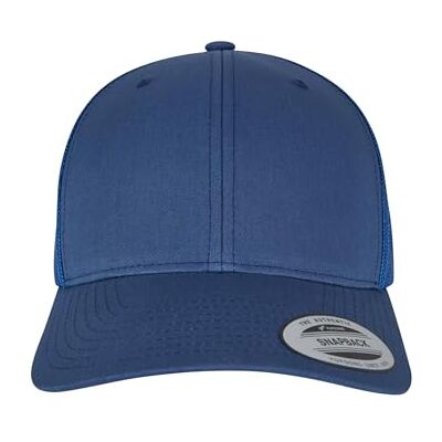 Flexfit Unisex retro truckerkeps färgad frontkeps, dam och herr, finns i 7 färger, en storlek, Lätt marinblå, one size Flexfit Unisex retro truckerkeps färgad frontkeps, dam och herr, finns i 7 färger, en storlek, Lätt marinblå, one size