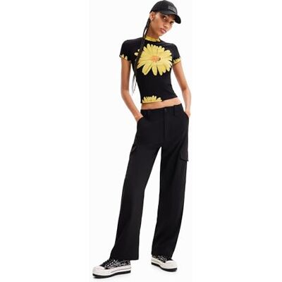 Desigual Casual Byxor för kvinnor, svart, M Desigual Casual Byxor för kvinnor, svart, M