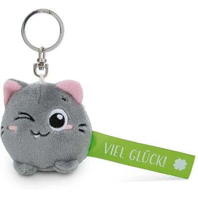 NICI Nyckelring katt mycket lycka 5 cm grå lojal följeslagare för ryggsäck eller väska, nyckelhållare för små och stora 62060 NICI Nyckelring katt mycket lycka 5 cm grå lojal följeslagare för ryggsäck eller väska, nyckelhållare för små och stora 62060
