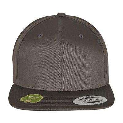 Flexfit Unisex Organic Cotton Snapback Baseballkeps, Mörkgrå, one size Flexfit Unisex Organic Cotton Snapback Baseballkeps, Mörkgrå, one size