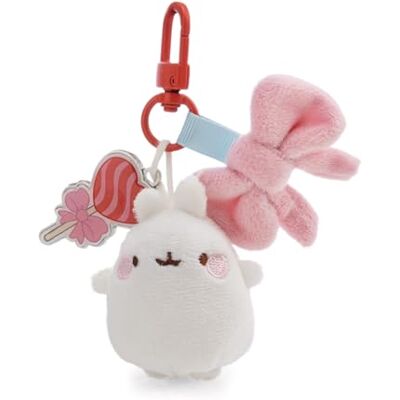 NICI Väskhänge, Molang 5 cm, vit, söt plyschaccessoar, söt nyckelring för väska, ryggsäck och bil 62775 NICI Väskhänge, Molang 5 cm, vit, söt plyschaccessoar, söt nyckelring för väska, ryggsäck och bil 62775
