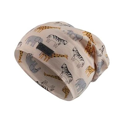 Sterntaler Beanie Safari – Beanie pojkar – babymössa med UV-skydd 30 med safaritering – säckig mössa av flamgarn – Jersey skyddar huvudet från solen – lätt mössa för spädbarn, Beige, 51 Sterntaler Beanie Safari – Beanie pojkar – babymössa med UV-skydd 30 med safaritering – säckig mössa av flamgarn – Jersey skyddar huvudet från solen – lätt mössa för spädbarn, Beige, 51
