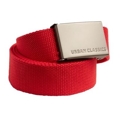 Urban Classics TB305 unisex bälte, röd, en storlek Urban Classics TB305 unisex bälte, röd, en storlek