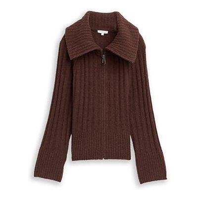 TOM TAILOR Kofta för kvinnor, 39062 – Dark Pecan Brown Melange, L TOM TAILOR Kofta för kvinnor, 39062 – Dark Pecan Brown Melange, L