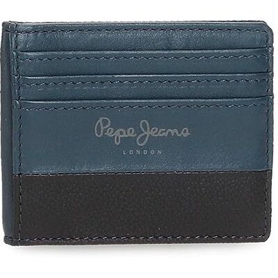 Pepe Jeans dubbla kortfodral blå 9,5 x 7,5 cm läder, blå, storlek única, kortfodral, blå, Einheitsgröße, korthållare plånbok Pepe Jeans dubbla kortfodral blå 9,5 x 7,5 cm läder, blå, storlek única, kortfodral, blå, Einheitsgröße, korthållare plånbok