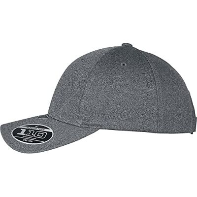 Flexfit Unisex basebollkeps vuxen 110 melange unipanel, strapbackkeps för män och kvinnor i 2 färger, en storlek, Mörkgrå, En Storlek Flexfit Unisex basebollkeps vuxen 110 melange unipanel, strapbackkeps för män och kvinnor i 2 färger, en storlek, Mörkgrå, En Storlek