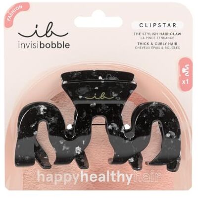 invisibobble CLIPSTAR 1 x hårklämma stor, 11 cm svart hårspänne dam för tjockt hår, halkfritt hårsmycke, starkt grepp, designad i hjärtat av München invisibobble CLIPSTAR 1 x hårklämma stor, 11 cm svart hårspänne dam för tjockt hår, halkfritt hårsmycke, starkt grepp, designad i hjärtat av München