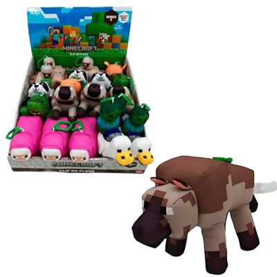 Bizak Minecraft Plysch Nyckelring 13 cm Ko, Mjuk Figur med Ring för Ryggsäck Eller Nycklar, Officiell Samlarleksak (64110036-2) Bizak Minecraft Plysch Nyckelring 13 cm Ko, Mjuk Figur med Ring för Ryggsäck Eller Nycklar, Officiell Samlarleksak (64110036-2)