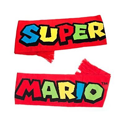 Meroncourt Nintendo Super Mario Bros. Stickad halsduk, röd, en storlek, Röd, en storlek Meroncourt Nintendo Super Mario Bros. Stickad halsduk, röd, en storlek, Röd, en storlek