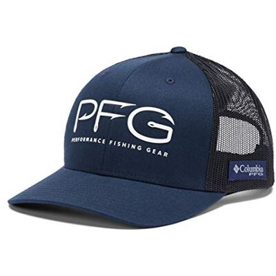 Columbia PFG Baseballkeps med mesh och snapback, ventilerande, marinblå/vit (Collegiate Navy/White), marinblå/vit PFG (Collegiate Navy/White PFG), en storlek Columbia PFG Baseballkeps med mesh och snapback, ventilerande, marinblå/vit (Collegiate Navy/White), marinblå/vit PFG (Collegiate Navy/White PFG), en storlek