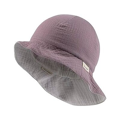 Sterntaler Vändbar solhatt uni – strandhatt av muslin (bio) – UV-skydd 30 sommarhatt flicka – med elastiskt gummiband och nackskydd – baby barn huvudbonad, Pastellviolett, 45 Sterntaler Vändbar solhatt uni – strandhatt av muslin (bio) – UV-skydd 30 sommarhatt flicka – med elastiskt gummiband och nackskydd – baby barn huvudbonad, Pastellviolett, 45
