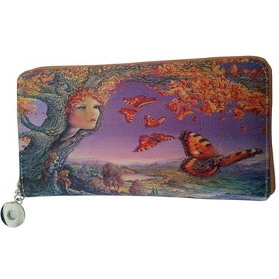 DonRegaloWeb NINFA dekorerad plånbok i mauve och ockra toner, Flerfärgad, 19x9.5 cm, Modern DonRegaloWeb NINFA dekorerad plånbok i mauve och ockra toner, Flerfärgad, 19x9.5 cm, Modern