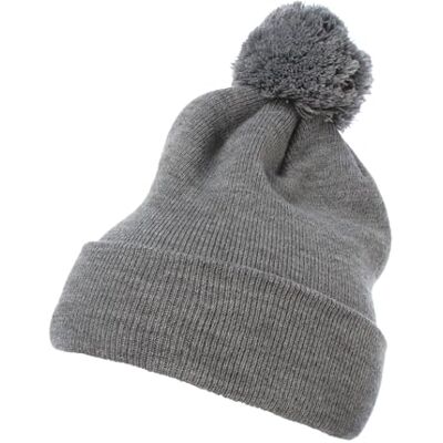 Flexfit unisex stickad mössa cuffed pom pom stickad mössa värmegrå en storlek, ljunggrå, En Storlek Flexfit unisex stickad mössa cuffed pom pom stickad mössa värmegrå en storlek, ljunggrå, En Storlek