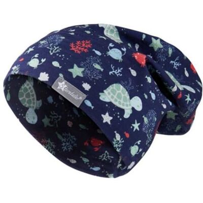 Sterntaler Beanie aus Flammgarn Jersey Bedruckt mit Schildkröten mössa, blå, 55 pojkar, Färg: blå, 55 Sterntaler Beanie aus Flammgarn Jersey Bedruckt mit Schildkröten mössa, blå, 55 pojkar, Färg: blå, 55