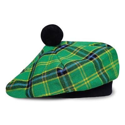 UMAM skotsk traditionell tam o' Shatner akryl ull tammy hatt platt hätta kilt många tartaner, Amerikansk grön 029tcp, L UMAM skotsk traditionell tam o' Shatner akryl ull tammy hatt platt hätta kilt många tartaner, Amerikansk grön 029tcp, L