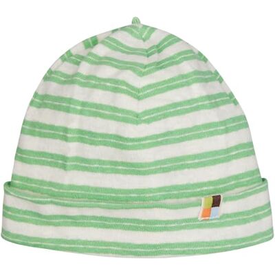 loud + proud unisex barn ränder med linne, tillverkad av ekologisk bomull, GOTS certifierad beanie-mössa, opal, 51-52 loud + proud unisex barn ränder med linne, tillverkad av ekologisk bomull, GOTS certifierad beanie-mössa, opal, 51-52