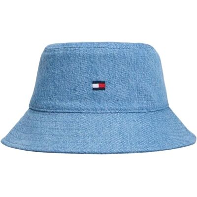 Tommy Hilfiger unisex barnflagga denim hinkhatt KA0KA00044 huvudbonader, denim (Denim), L-XL Tommy Hilfiger unisex barnflagga denim hinkhatt KA0KA00044 huvudbonader, denim (Denim), L-XL