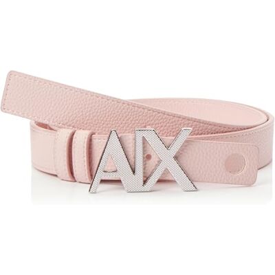 Giorgio Armani Casual läder, On Tone Logo Buckle Bälte, Rosa, XL Giorgio Armani Casual läder, On Tone Logo Buckle Bälte, Rosa, XL