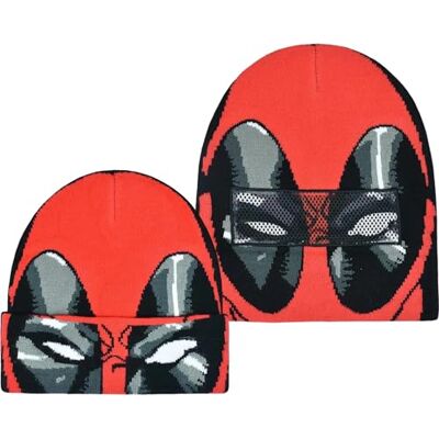 Concept One Marvel Deadpool Roll Down manschett mössa hatt, röd/svart, en storlek, Röd/svart, one size Concept One Marvel Deadpool Roll Down manschett mössa hatt, röd/svart, en storlek, Röd/svart, one size