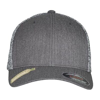 Flexfit Unisex Trucker Melange Mesh Baseball Cap, black/greymelange, L/XL Flexfit Unisex Trucker Melange Mesh Baseball Cap, black/greymelange, L/XL