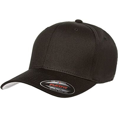 Flexfit herr bomull twill anpassad keps hatt hatt, Svart, L-XL Flexfit herr bomull twill anpassad keps hatt hatt, Svart, L-XL
