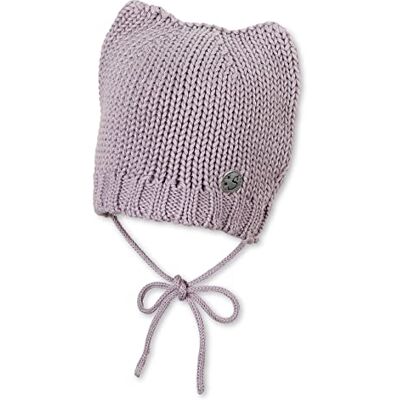 Sterntaler Stickad mössa för bebis, flicka, stickad mössa för bebis, kattöra, lila, 45 Sterntaler Stickad mössa för bebis, flicka, stickad mössa för bebis, kattöra, lila, 45