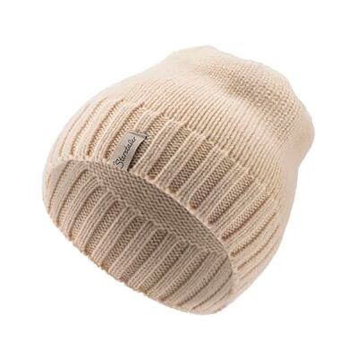 Sterntaler Stickad mössa med kuvert – unisex mössa i cool fiskarman-stil, ecru, 47 Sterntaler Stickad mössa med kuvert – unisex mössa i cool fiskarman-stil, ecru, 47