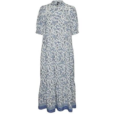 VERO MODA Kvinnors VMMILAN 2/4 7/8 klänning WVN klänning, bländande blå/AOP: Mira, M, Bländande blå/Aop: mira, M VERO MODA Kvinnors VMMILAN 2/4 7/8 klänning WVN klänning, bländande blå/AOP: Mira, M, Bländande blå/Aop: mira, M