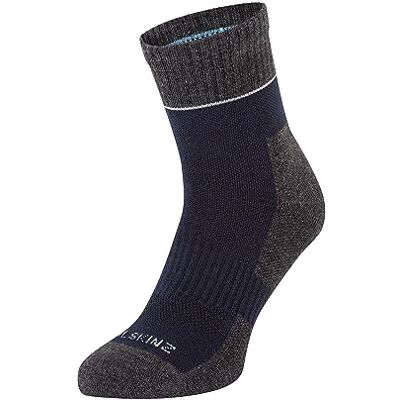 SealSkinz Bircham Vattentät Morston-Solo Quickdry-Strumpa För Alla Väder, Marinblå/Gråmelange/Krämfärg, M SealSkinz Bircham Vattentät Morston-Solo Quickdry-Strumpa För Alla Väder, Marinblå/Gråmelange/Krämfärg, M
