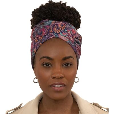 Olivia Sylx huvudomslag för svarta kvinnor – afrikansk hårsjal och hårhalsduk – jersey hårturbaner för kvinnor – mjuk och andningsbar huvudsjal, Paisley, en storlek Olivia Sylx huvudomslag för svarta kvinnor – afrikansk hårsjal och hårhalsduk – jersey hårturbaner för kvinnor – mjuk och andningsbar huvudsjal, Paisley, en storlek