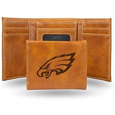 Rico Industries NFL lasergraverad tredelad plånbok, brun Lagfärg 3.25 x 4-inches Rico Industries NFL lasergraverad tredelad plånbok, brun Lagfärg 3.25 x 4-inches
