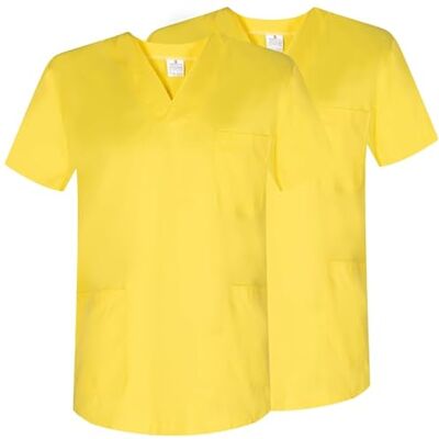MISEMIYA 2-pack, sanitär kasak, unisex, sanitära uniformer, medicinsk uniform, medicinsk uniform, Ref.817 x 2, XS, gul, Gul, XS MISEMIYA 2-pack, sanitär kasak, unisex, sanitära uniformer, medicinsk uniform, medicinsk uniform, Ref.817 x 2, XS, gul, Gul, XS