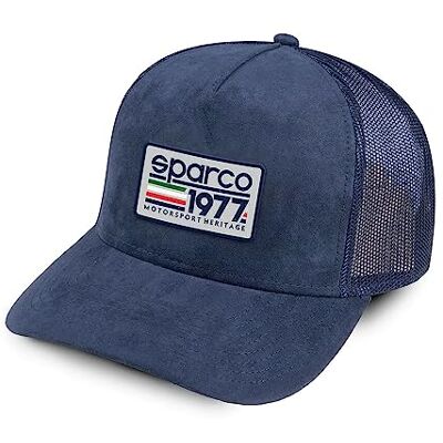 Sparco Unisex mössa trucker marinblå basebollkeps, en storlek Sparco Unisex mössa trucker marinblå basebollkeps, en storlek