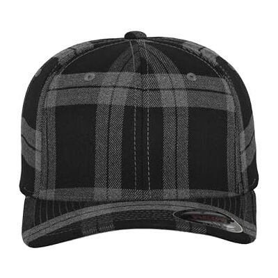 Flexfit tartan pläd mössa, blk/gry, L/XL Flexfit tartan pläd mössa, blk/gry, L/XL