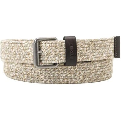 Levi's Unisex stretch vävt bälte, Naturligt ljusbrun, 70 cm Levi's Unisex stretch vävt bälte, Naturligt ljusbrun, 70 cm