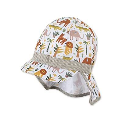 Sterntaler Unisex barn skärmmössa nackskydd djur barnmössa, vit, normal, Vit Sterntaler Unisex barn skärmmössa nackskydd djur barnmössa, vit, normal, Vit