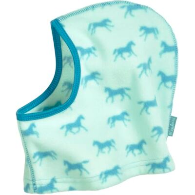 Playshoes Unisex barn hästar balaclava, turkos, en storlek Playshoes Unisex barn hästar balaclava, turkos, en storlek