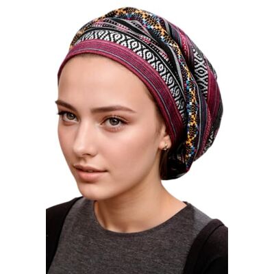 Generic Slouchy Beanie for Women Beret Snood Hat Headcovers Cancer Headwear Tichel (Motley) Generic Slouchy Beanie for Women Beret Snood Hat Headcovers Cancer Headwear Tichel (Motley)