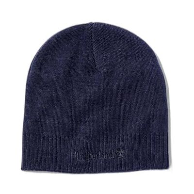 Timberland Knit Logo Beanie Mössa för Män, BLACK, one size Timberland Knit Logo Beanie Mössa för Män, BLACK, one size