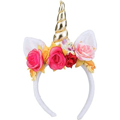 Boland 04288 – hårband Rosy Unicorn, flerfärgad, med blommor, karneval, temafest, JGA Boland 04288 – hårband Rosy Unicorn, flerfärgad, med blommor, karneval, temafest, JGA
