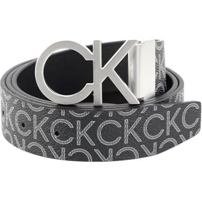 Calvin Herrbälte New Mono Belt 3,5 cm konstläder, Svart (svart monogram), 90 Calvin Herrbälte New Mono Belt 3,5 cm konstläder, Svart (svart monogram), 90
