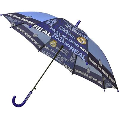 CYPBRANDS CyP Brands- Real Madrid-paraply, automatiskt paraply, paraply för pojkar och flickor, flerfärgad, officiell produkt, Blå CYPBRANDS CyP Brands- Real Madrid-paraply, automatiskt paraply, paraply för pojkar och flickor, flerfärgad, officiell produkt, Blå
