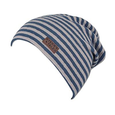 Sterntaler Unisex barnmössa baby beanie mössa randig, Mellanblå, 49 Sterntaler Unisex barnmössa baby beanie mössa randig, Mellanblå, 49