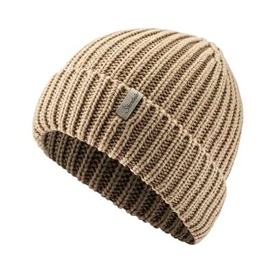 Sterntaler Stickad mössa – mjuk unisex mössa, fodrad med värmande bomullsfleece (bio), sand, 55 Sterntaler Stickad mössa – mjuk unisex mössa, fodrad med värmande bomullsfleece (bio), sand, 55