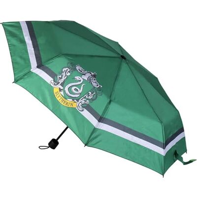 CERDÁ LIFE'S LITTLE MOMENTS Harry Potter-paraply för ungdomar och vuxna – vindbeständigt paraply med elegant Hogwarts-design och automatisk öppning, Slytherin, Standard CERDÁ LIFE'S LITTLE MOMENTS Harry Potter-paraply för ungdomar och vuxna – vindbeständigt paraply med elegant Hogwarts-design och automatisk öppning, Slytherin, Standard