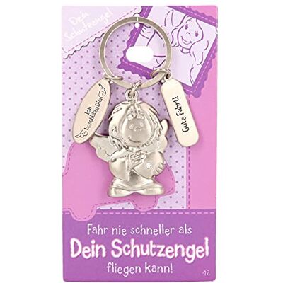 Depesche 7518-012 Skyddsängel, metallhänge, lyckoamulett med ängel, nyckelring och kärleksfullt budskap, att ge bort till familjemedlemmar, vänner och bekanta Depesche 7518-012 Skyddsängel, metallhänge, lyckoamulett med ängel, nyckelring och kärleksfullt budskap, att ge bort till familjemedlemmar, vänner och bekanta